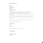 Sample Internship Offer Letter example document template