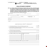 Site Inspection Report example document template