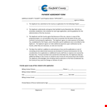 Payment Agreement Template - Easy to Use | Applicant Application example document template