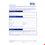 Employee Job Application Form example document template