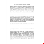 Law School Personal Statement Example example document template 