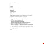 Legal Secretary Job Application Letter example document template