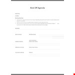 Effective Kick Off Agenda Template | Lorem Ipsum | Dummy | Typesetting example document template