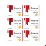 Customize Your Event with Our Joanna Name Tag Template example document template