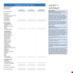 Improve Business Cash Flow with a Detailed Statement of Expenses, Payments, and Total Cash Flow example document template
