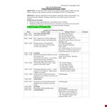 Project Planning Workshop Agenda example document template