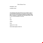 Sign Our Photo Release Form Today - Protect Your Images | Library example document template
