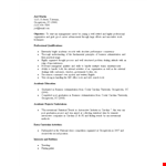Mba Fresher Resume Objective example document template
