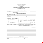 Public Employee Complaint example document template