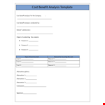 Maximize Your ROI - Use Our Cost Benefit Analysis Template for Informed Decision Making example document template
