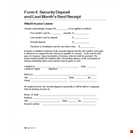 Get Your Monthly Rent Receipt with Security Deposit and Interest | Template example document template