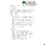 Landscape Foreman Job Description example document template