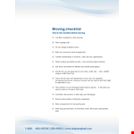 Ultimate Moving Checklist: Tips Before Moving, Organize Your Address and Garage example document template