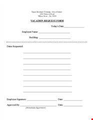 Request Vacation Easily Employee Friendly Form Moreland Township