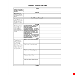 Strategic Spiritual Life Plan example document template