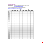 Exercise Weight Loss Charts example document template