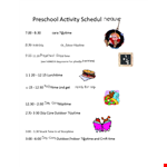 Preschool Activity Schedule example document template