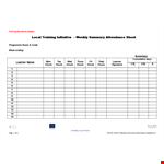 Weekly Attendance Sign In Sheet Template example document template