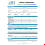 Equipment Lease Application Template - Simplify Your Account Equipment Credit Information example document template 