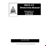 Simple Operating Budget Template - Streamline Your Budget with Total Revenue Increases (Million) example document template