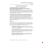 Request for Faculty Position Allocation example document template