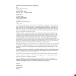 Personal Letter Of Recommendation For Employment example document template