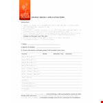 Graphic Designer Application Form example document template
