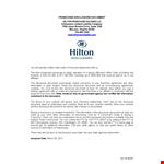 Get a Hilton Franchise Agreement for Your Hotel example document template