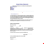 Notarized Letter Template - Create Official Notary Documents with Witness Verification example document template