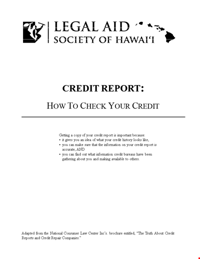 Credit Repair Letter Template