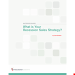 Recession Sales Strategy Template Ymnyqrawcat example document template