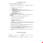 Effective Job Description Template for Any Position and Level example document template