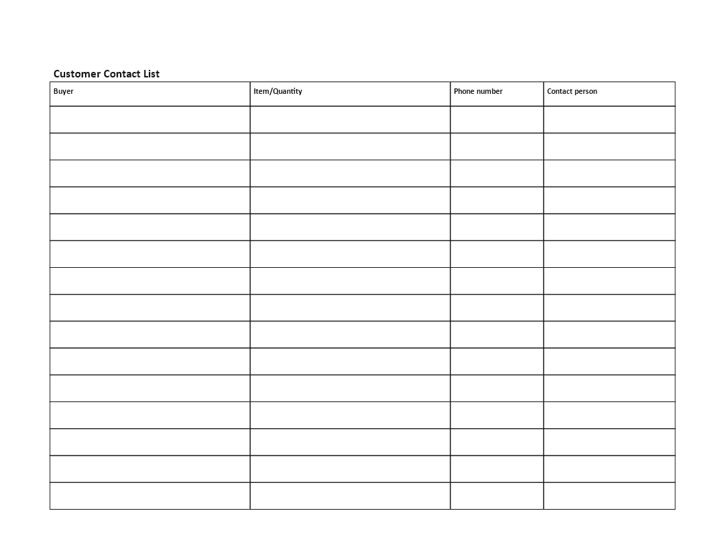 Top Contact List Template For Customer Contact And Buyer Download Now top-contact-list-template-for-customer-contact-and-buyer-download-now