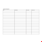 Top Contact List Template for Customer, Contact, and Buyer | Download Now example document template