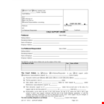 Child Support Agreement - Court-Ordered Support for the Petitioner's Child example document template