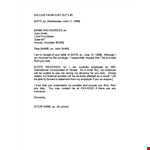 Get a Free Jury Duty Excuse Letter Template | Customize and Print example document template 