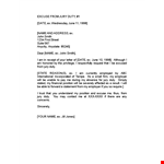 Get a Free Jury Duty Excuse Letter Template | Customize and Print example document template