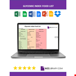Glycemic Index Spreadsheet Chart example document template