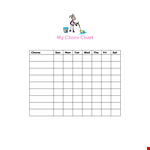 Printable Girl Chore Chart: Organize and Motivate Chores for your Little Lady example document template
