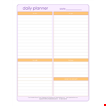 Plan Your Day Effectively with Our Daily Planner Template - Download Now! example document template
