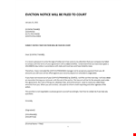 Eviction Notice example document template