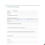 Project Planning Template - Define Outcomes & Factors for Effective Project Management example document template