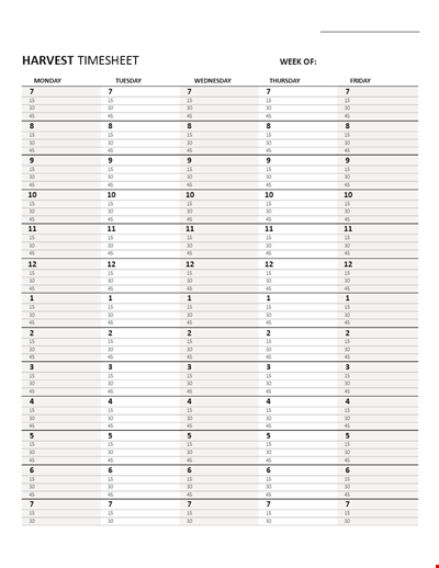 Daily Project Timeline Template - Easily Manage Monday Timesheet and Harvest Data (Excel)