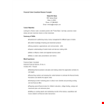 Financial Sales Consultant Resume example document template