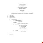 Festival Meeting Agenda example document template