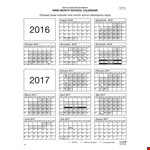 Printable Monthly Calendar - Free Template example document template