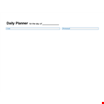 Get organized with our Personal Daily Planner Template - Daily example document template