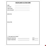 Employee Write Up Form for Disciplinary Action - Student Employee | Signature example document template