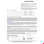 Consignment Agreement Sample Template example document template