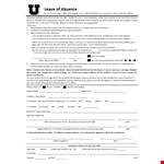 Leave of Absence Template for Students | Semester Absence Forms example document template
